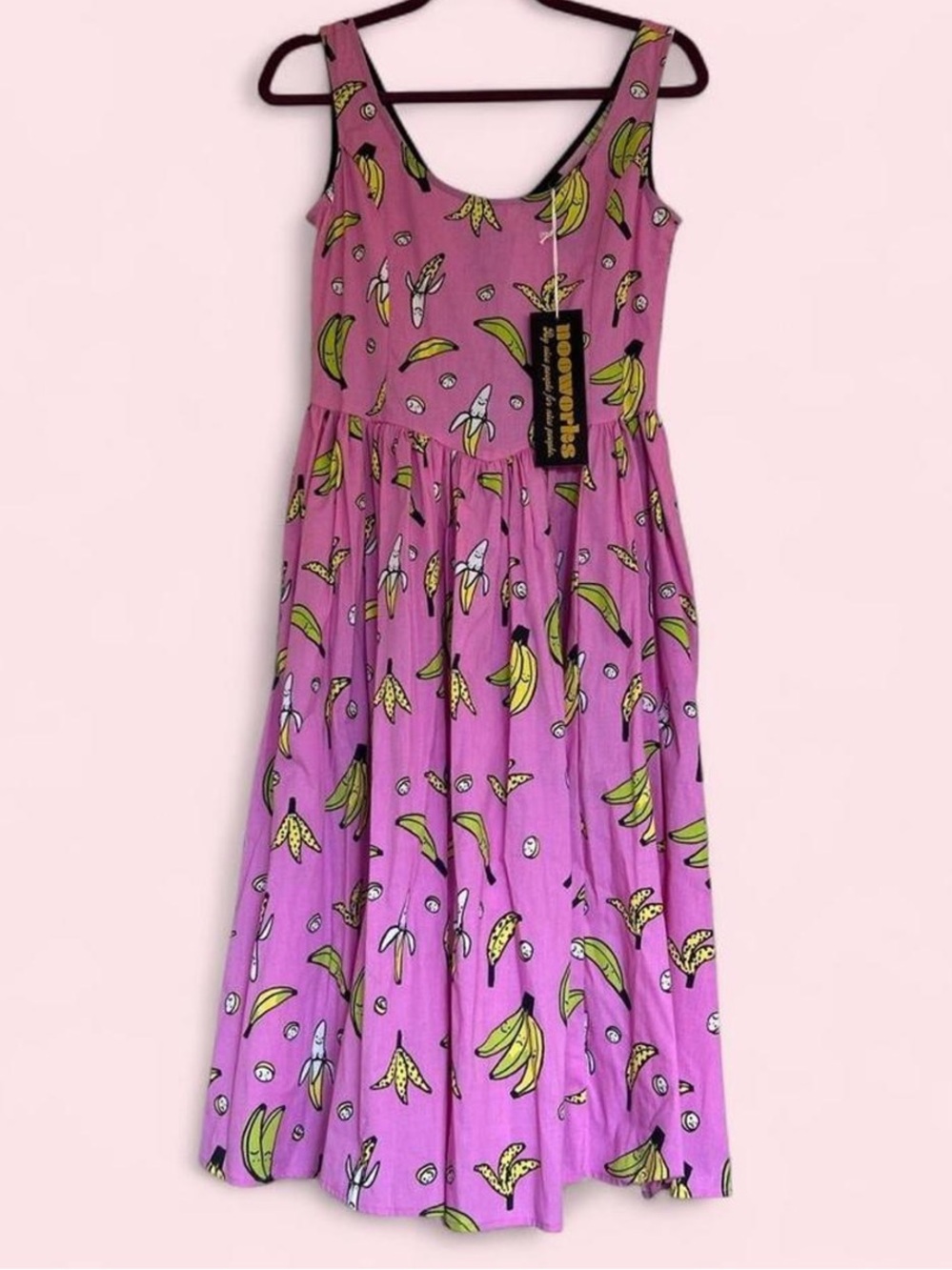 NWT Nooworks Booby Bananas Misty Midi Dress